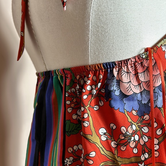 Express Floral Scarf Halter  top Open Back size XS - Picture 9 of 13